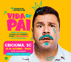 Imagem STAND UP COMEDY COM SERGINHO LACERDA VIDA DE PAI