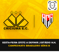 Imagem CRICIUMA X ATLETICO GO CAMPEONATO BRASILEIRO SÉRIE B 2025